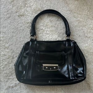 Calvin Klein Shiny Black Shoulder Bag